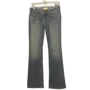 Paige Laurel Canyon Blue Cotton Blend Faded Bootcut Denim Jeans Women Sz 27